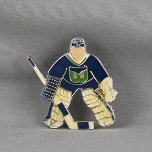 Hartford Whalers Pin (VTG) - 1990s Away Goalie by ACE - Inalid Pin